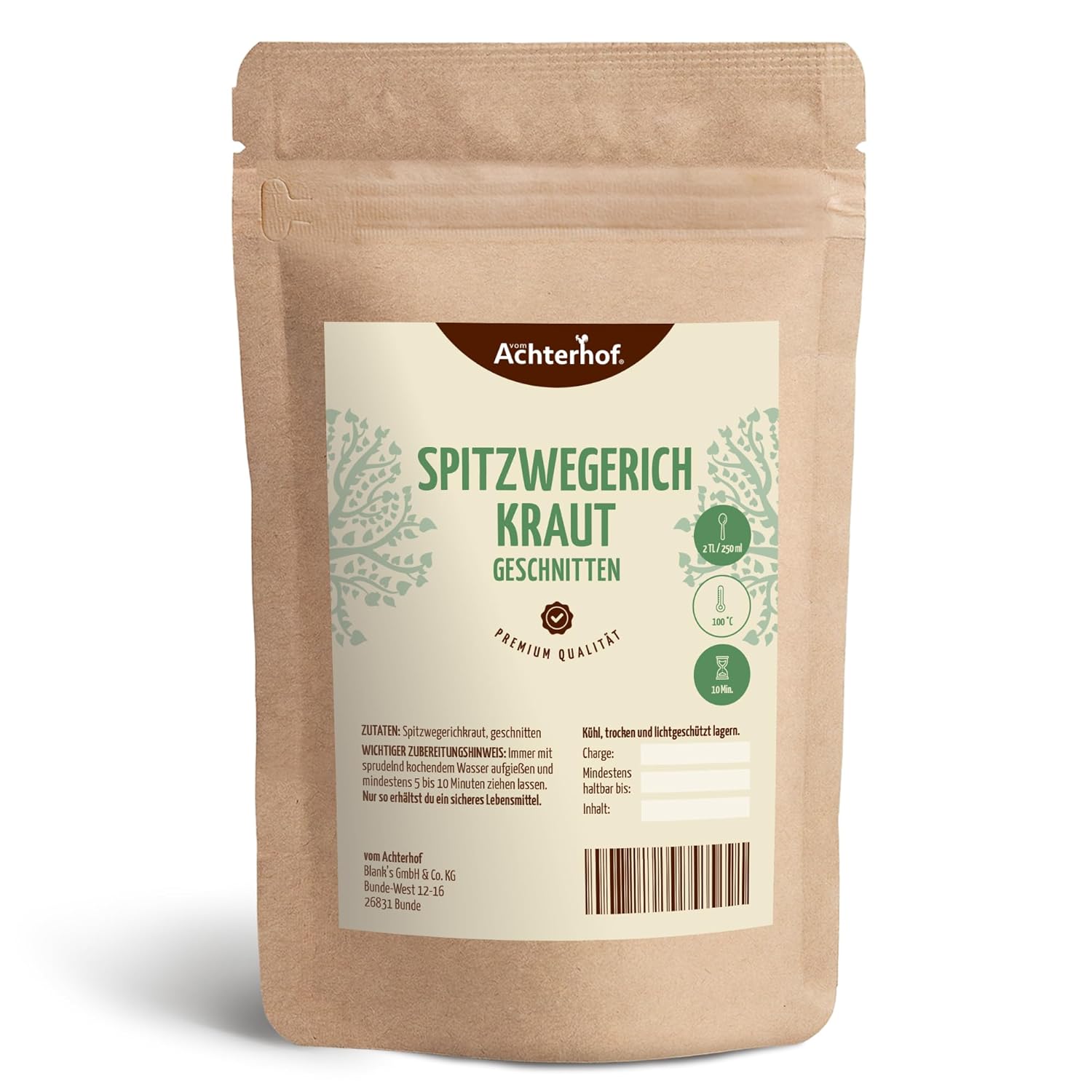 Spitzwegerichblätter getrocknet 1kg vom Achterhof