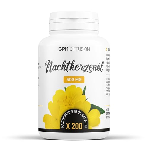 Bio Nachtkerzenöl – 1500 mg/Tag, 200 kaltgepresste Kapseln