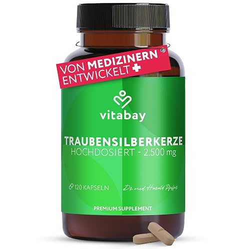 Vitabay Traubensilberkerze 2500mg hochdosiert, 120 Kapseln
