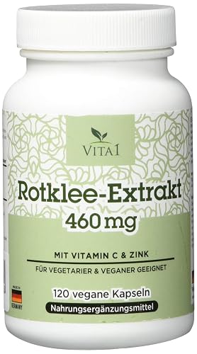 VITA1 Rotklee Extrakt 460mg, 120 Kapseln – für Wechseljahre