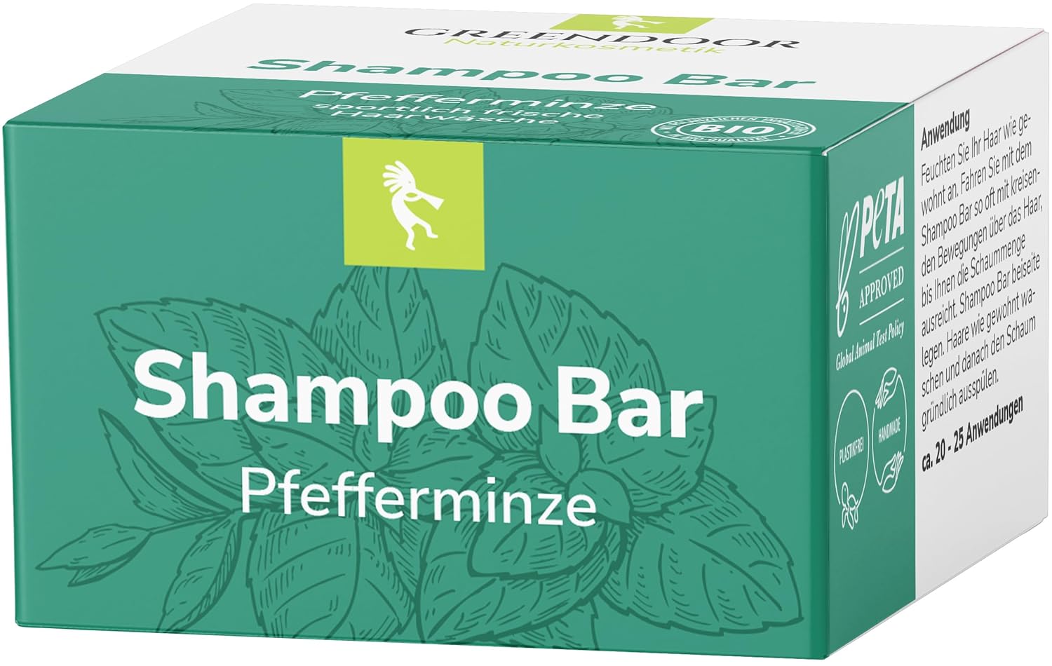 GREENDOOR Bio Shampoo Bar Pfefferminze 75g