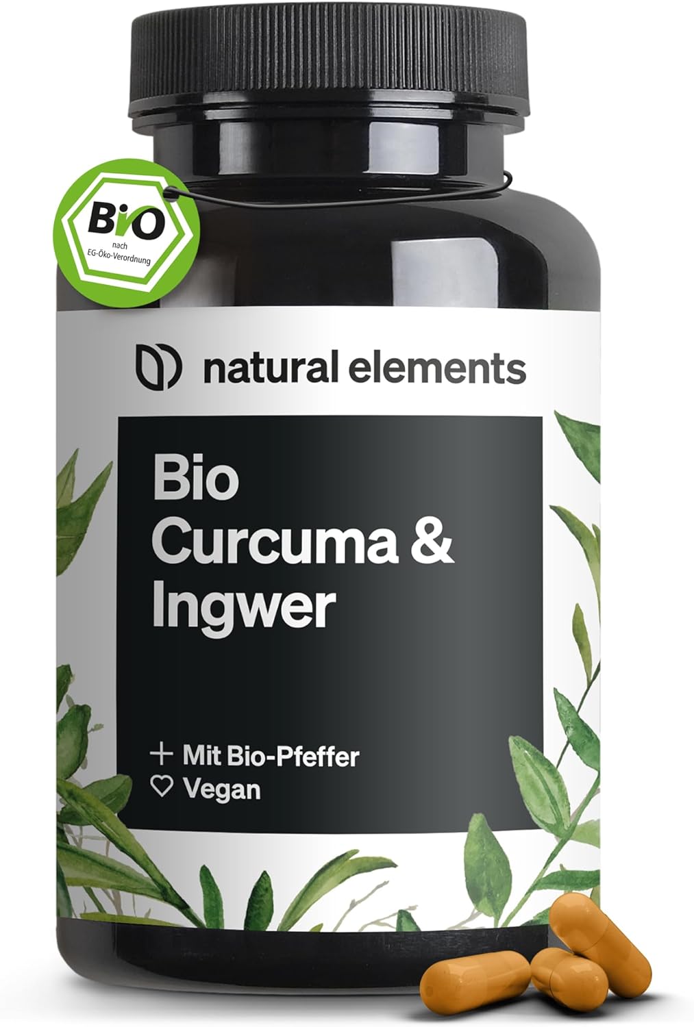 Bio Curcuma & Ingwer Kapseln 180 Stk. hochdosiert vegan