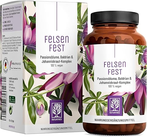 FELSENFEST - Johanniskraut Baldrian Passionsblume Kapseln hochdosiert