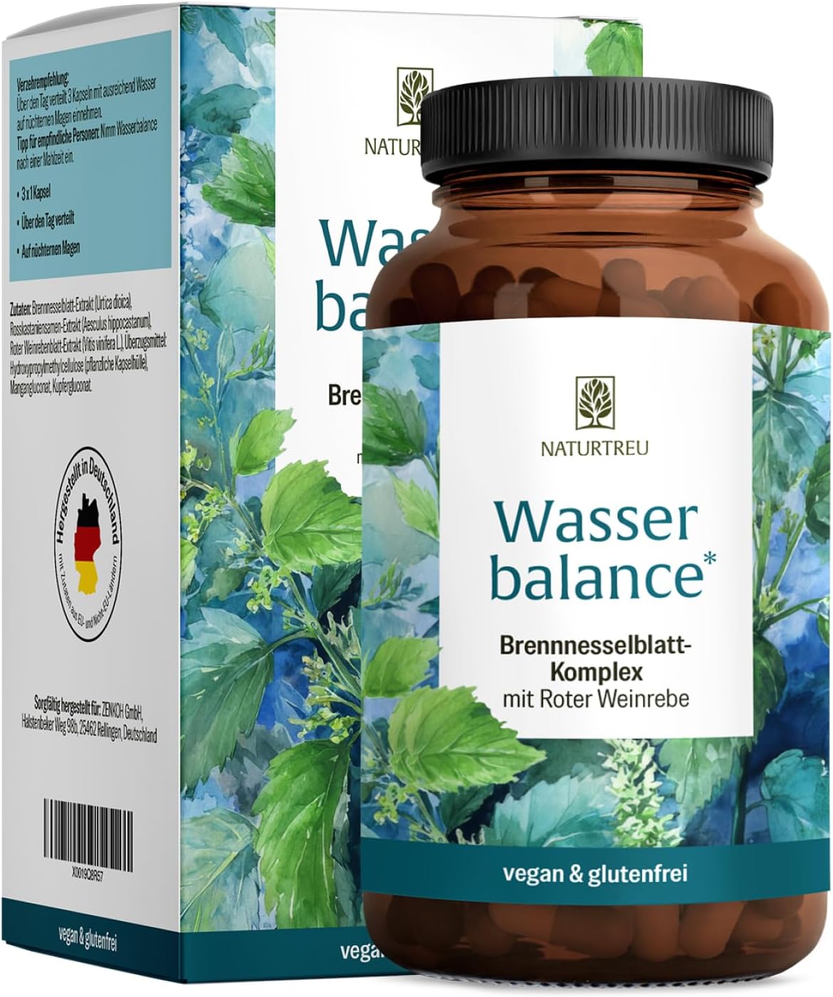 NATURTREU® Brennnessel Kapseln Komplex vegan, 90 Stk.