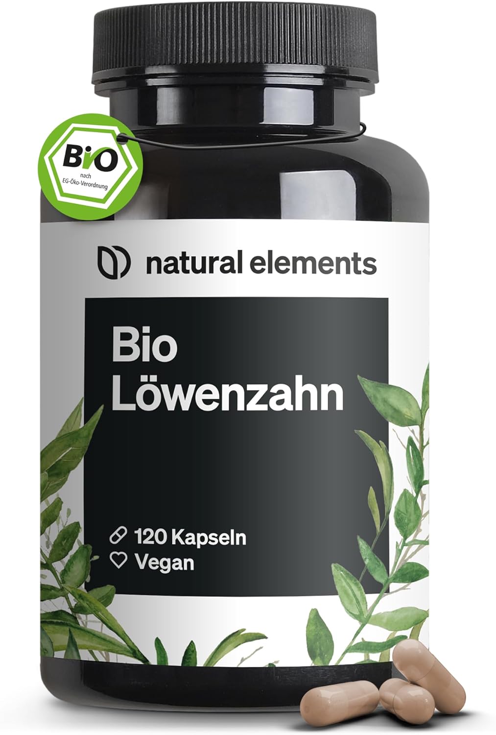 Bio Löwenzahnwurzelextrakt Kapseln 1000mg 10:1, 120 Stk.