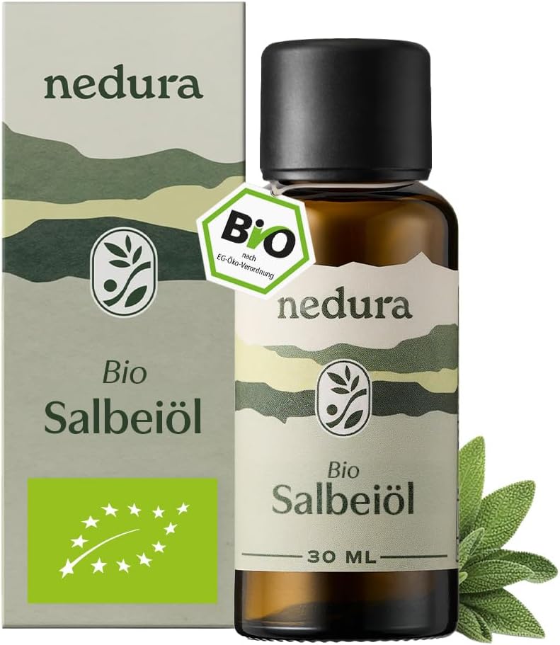 nedura® BIO Salbeiöl 100% naturrein für Aromatherapie, 30ml