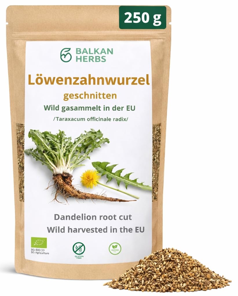 Löwenzahnwurzel BIO getrocknet 250g von Balkan Herbs